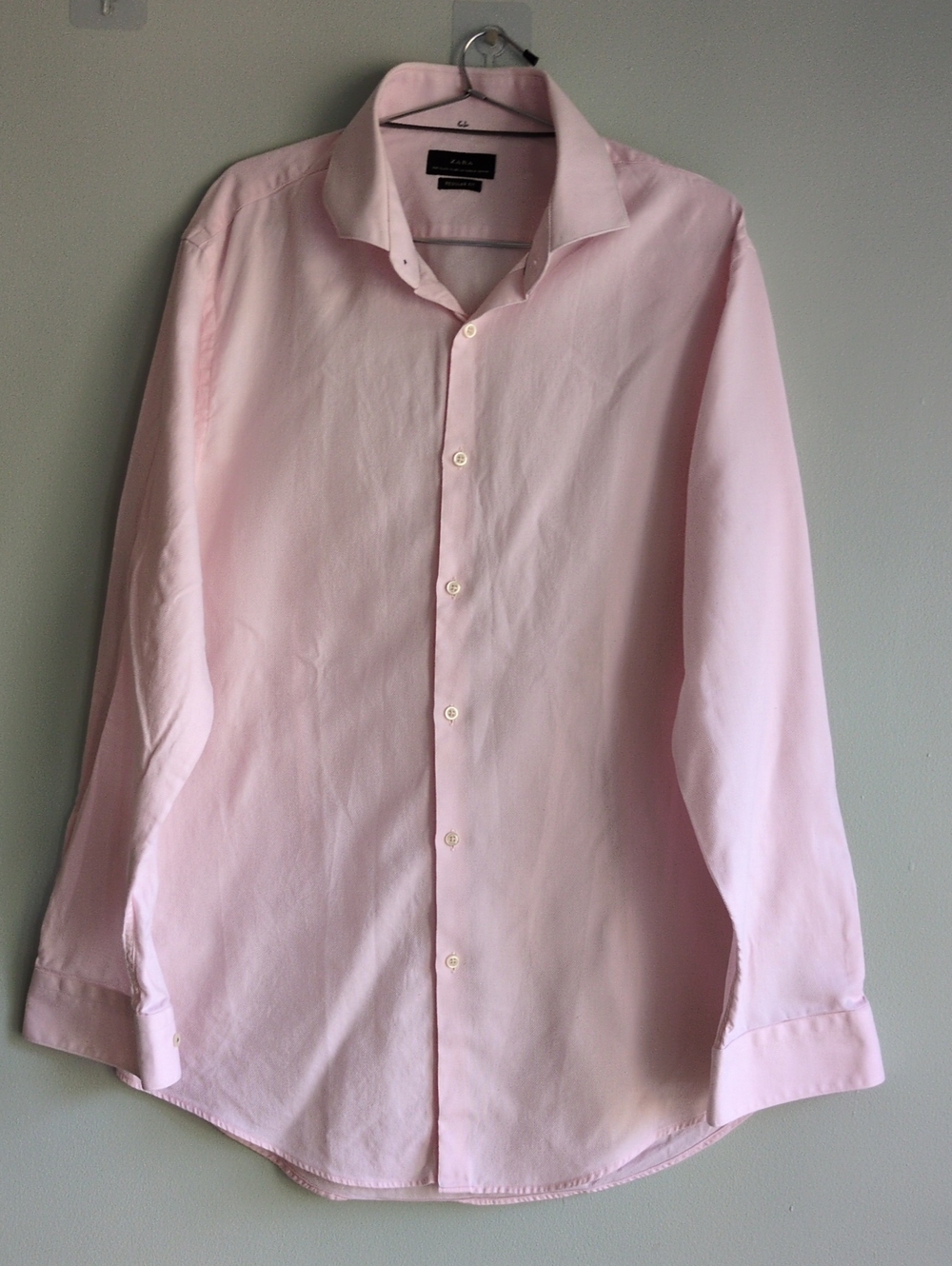 Zara Light Pink Men’s Dress Shirt - Classic Button Front